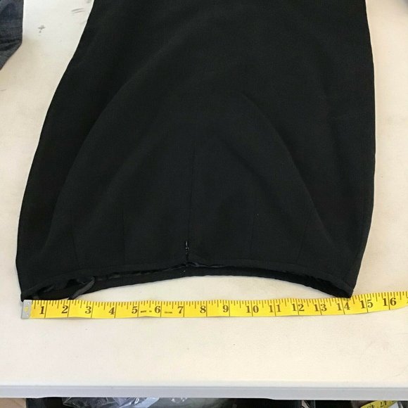 Emily Womens Two Piece Skirt Suit Black Three Button Long Sleeve Size 8 - Picture 9 of 10